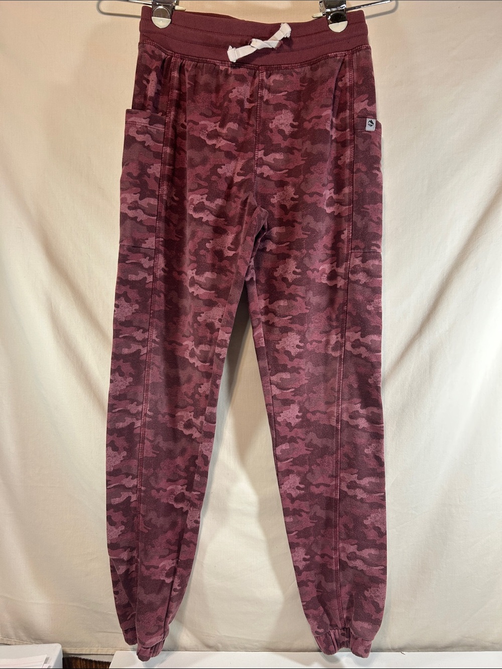 Girls Burgundy Camo Jogger Pants - Comfortable Everyday Bottoms